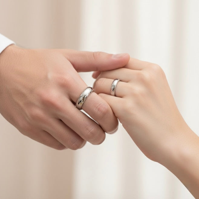 Classic Silver Tungsten Carbide Ring - 2mm, 4mm, 6mm, 8mm Wedding Band