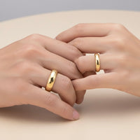 Gold Tungsten Carbide Wedding Band - 2mm 4mm 6mm 8mm Comfort Fit Ring