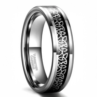 Men’s Tungsten Carbide Celtic Ring – Eternal Knot Inlay Wedding Band