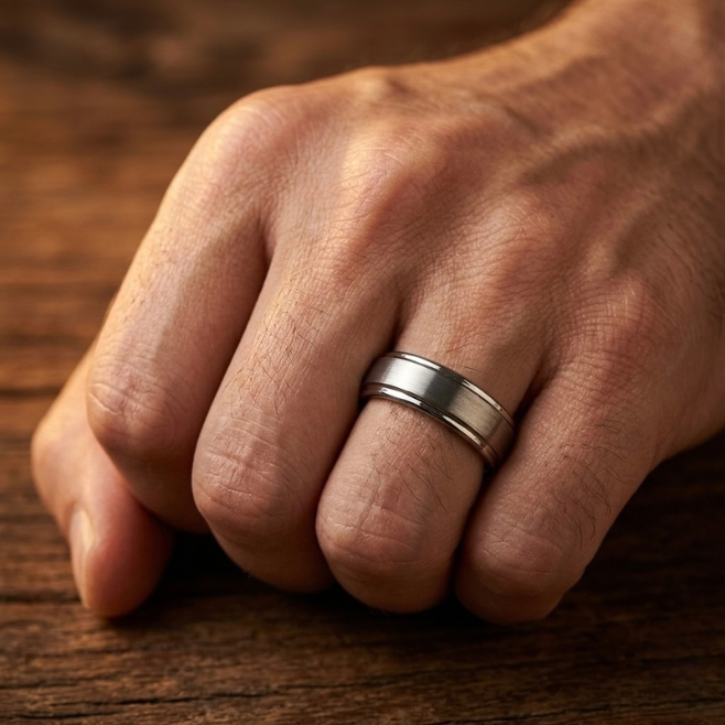 Brushed Tungsten Carbide Ring 6mm & 8mm Comfort Fit Wedding Band Matte Finish Pipe Cut Style